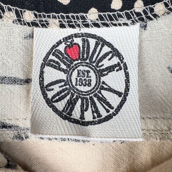 Vintage Produce Company Beige Multi Pattern Print Button Front Jacket Size PL - Picture 6 of 7